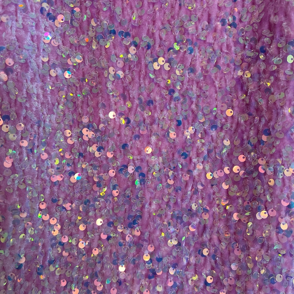 Sparkly pink sequence adjustable strap dress. Beautiful iridescent color.